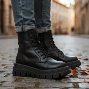 Alternative view of Borcego Bota Lima Cuero Vacuno Negro Winndia